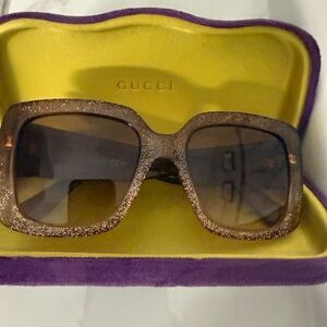 Gucci Glittery Brown Sunglasses